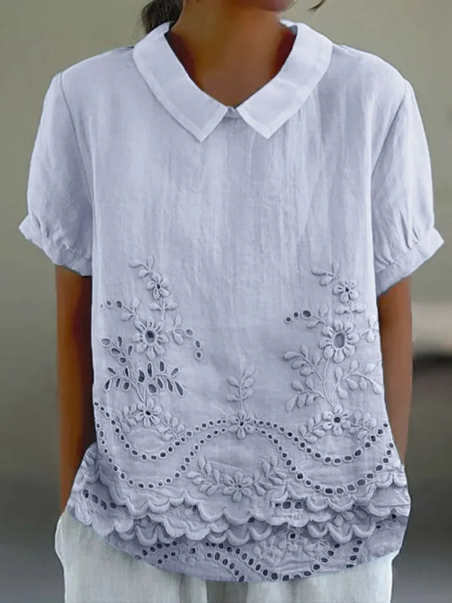 Monroe | Floral Embroidered Shirt