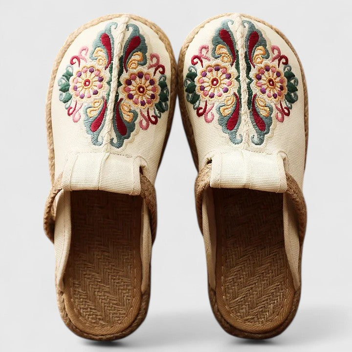 Marousse | Comfortable Handmade Floral Mules Clara Monroe