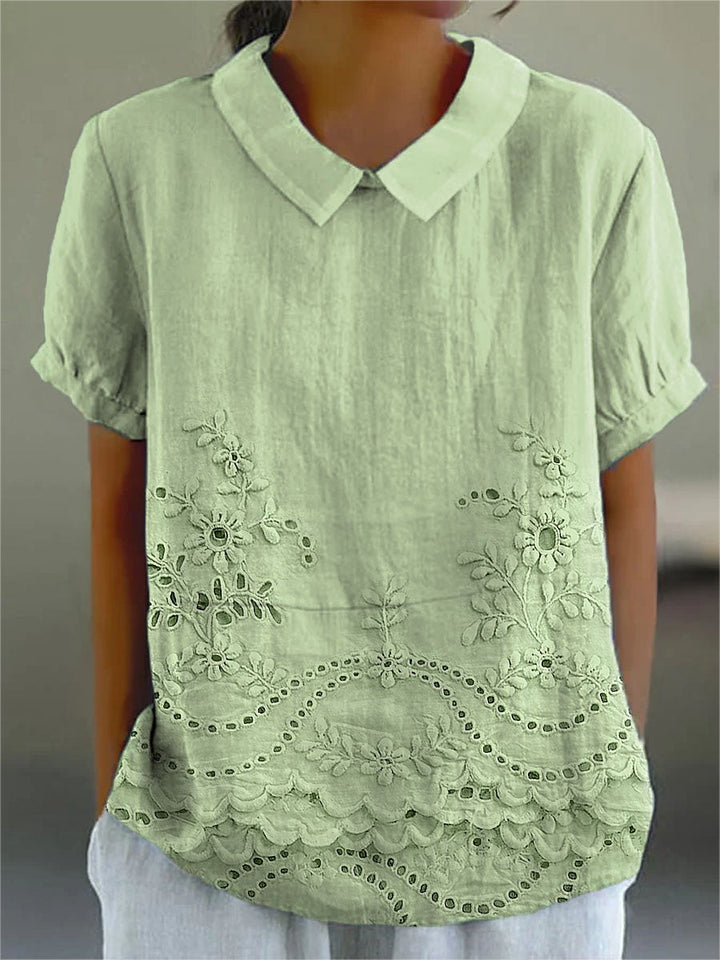 Monroe | Floral Embroidered Shirt