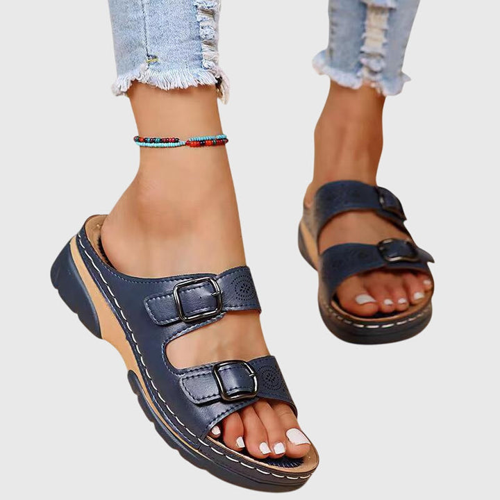 Diora™ | Orthopedic Leather Sandals Clara Monroe