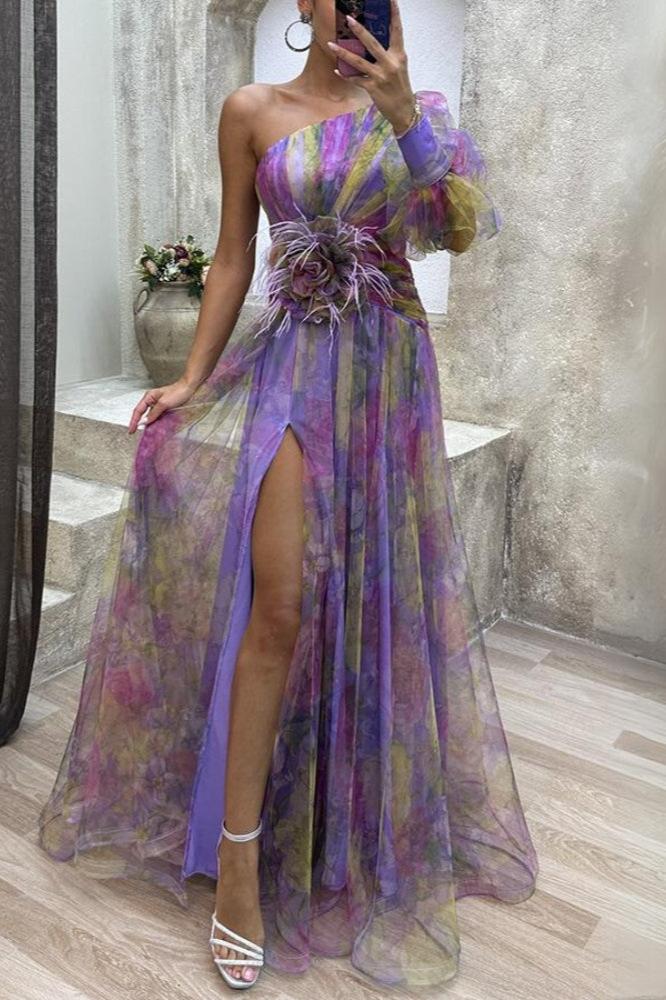 Kayla - Robe Florale Asymétrique
