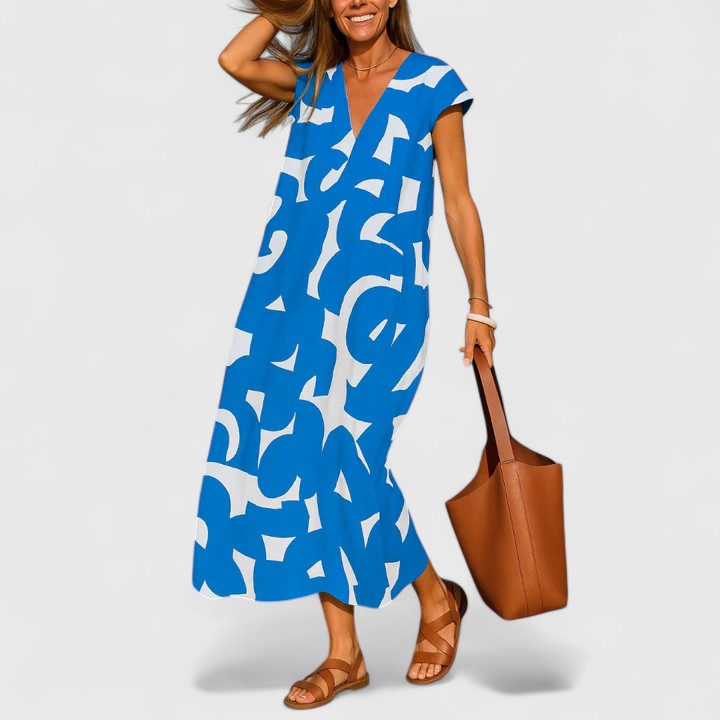 Koralia | Sophisticated V-Neck Dress Clara Monroe