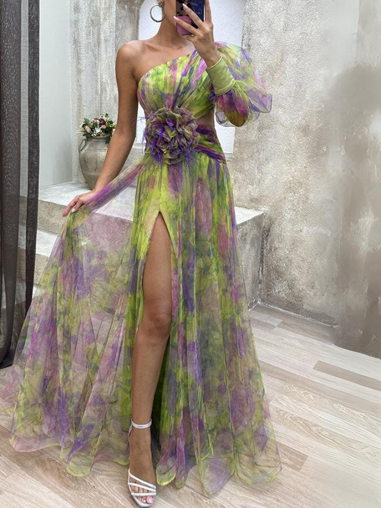 Kayla - Robe Florale Asymétrique