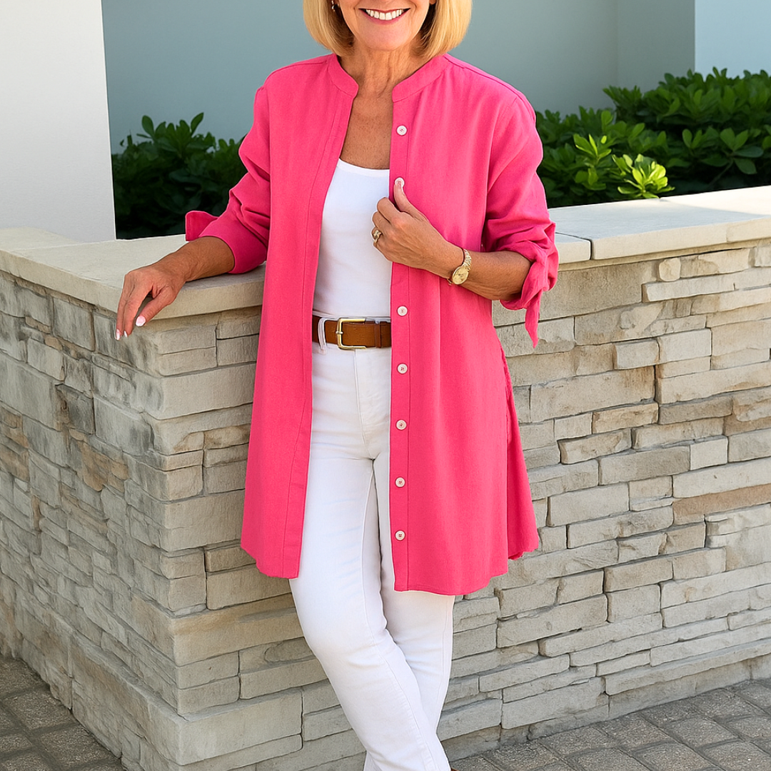 Louise - Chemisier Élégant À Manches Nouées