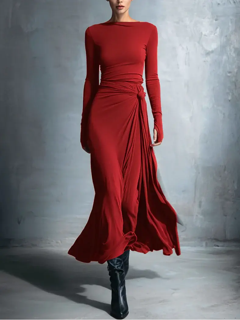 Naiara ❘ Maxi dress with side knot Clara Monroe