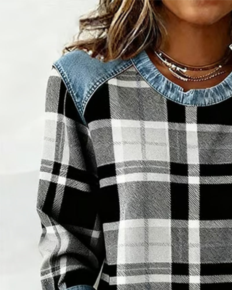 Célia - Sweatshirt Patchwork Audacieux