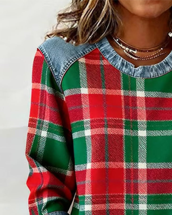 Célia - Sweatshirt Patchwork Audacieux