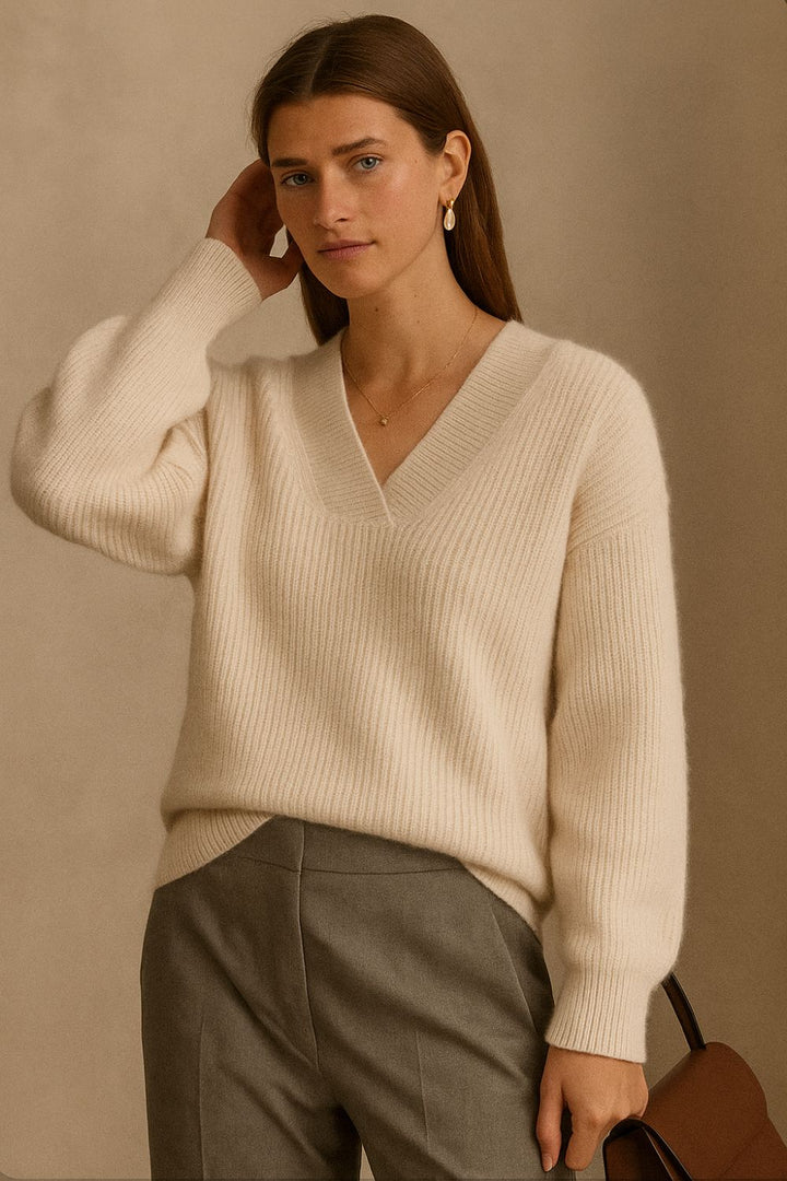 Éliane - Pull en Cachemire Émeraude