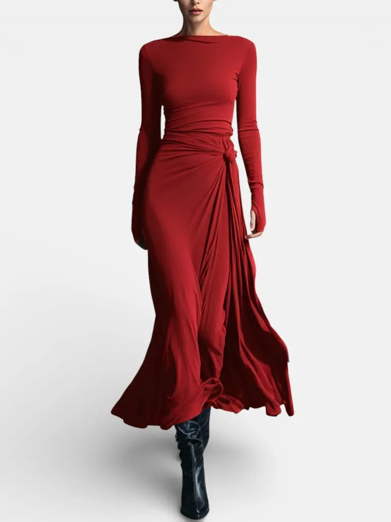 Naiara ❘ Maxi dress with side knot Clara Monroe