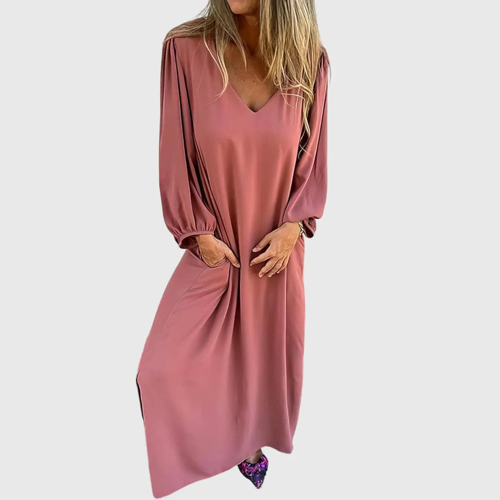Carol™ - Long Boho Dress with Pockets Clara Monroe