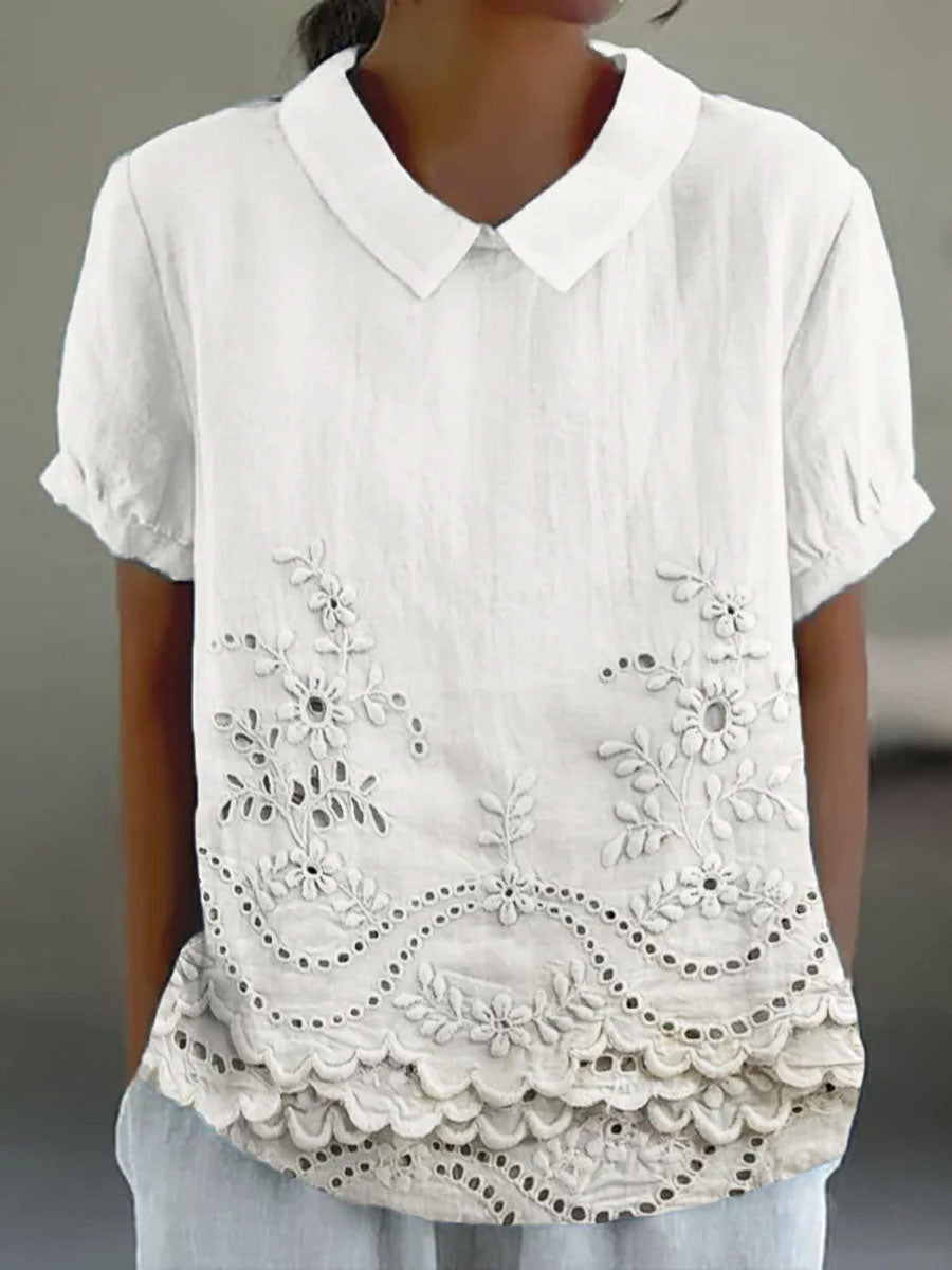 Monroe | Floral Embroidered Shirt
