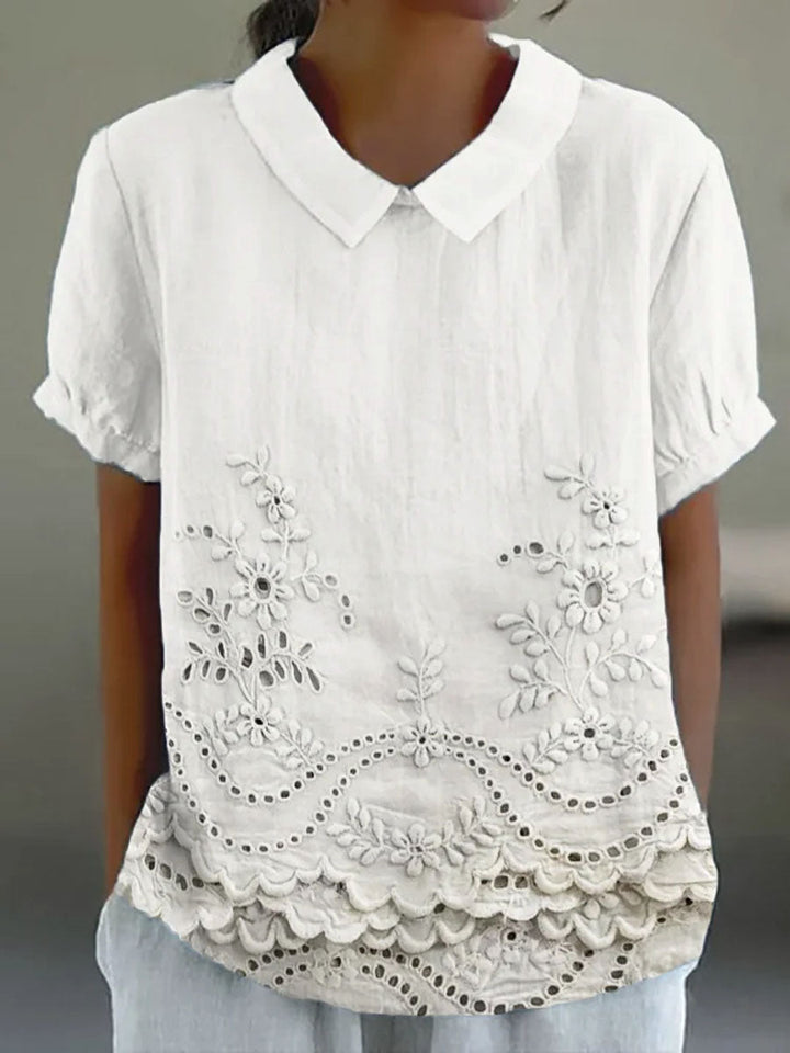 Monroe | Floral Embroidered Shirt