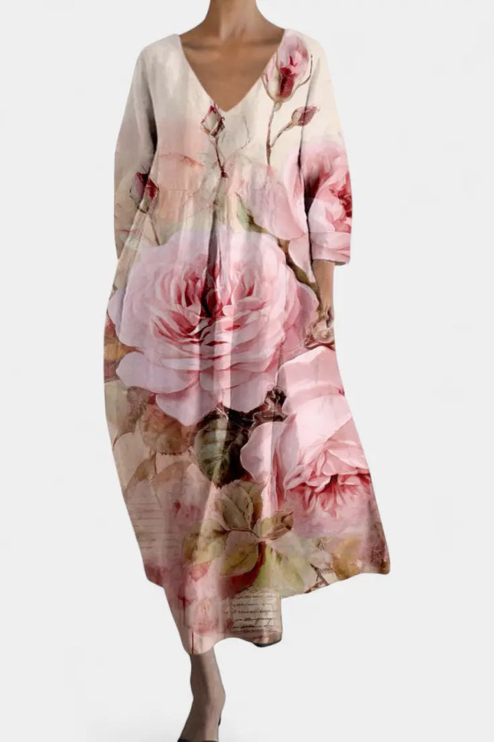 Isalinde | Comfortable V-neck Dress Clara Monroe