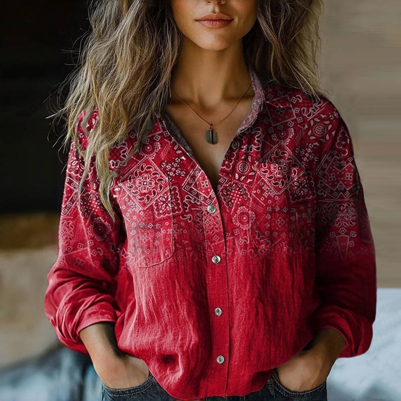 Rebecca™ | Bohemian Pattern Vintage Blouse Local Neighbours Sedona