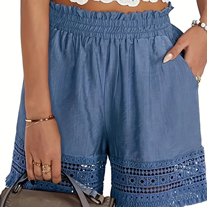 Clara | Relaxed Lace Trim Summer Shorts