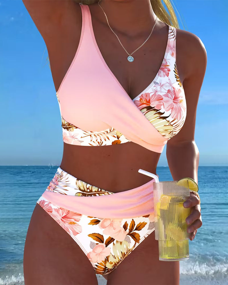Jolina™ | Floral Contrast Split Bikini Local Neighbours Sedona