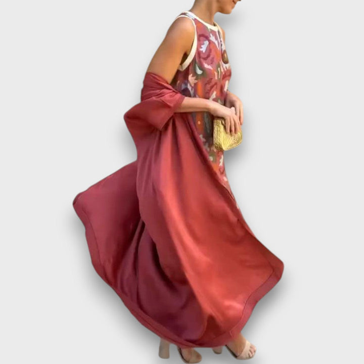 Selviane - Robe maxi avec cardigan