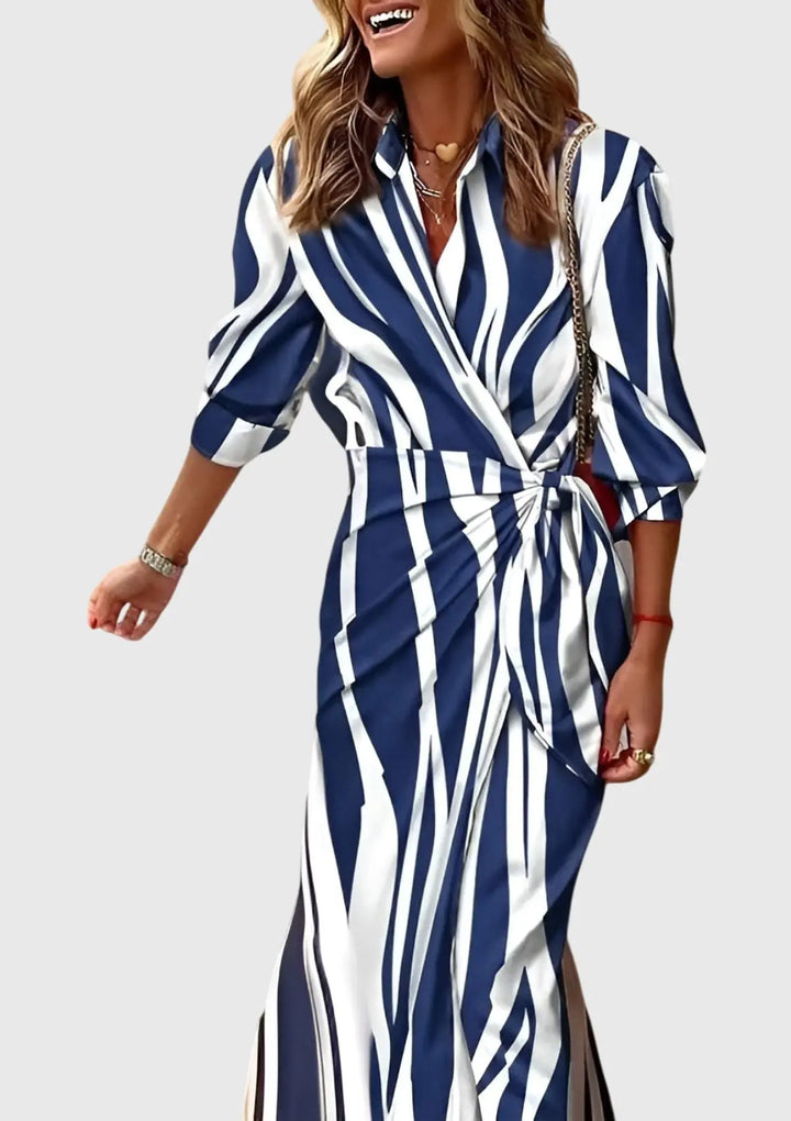 Everly™ | Elegant Wrap Dress with Print Clara Monroe