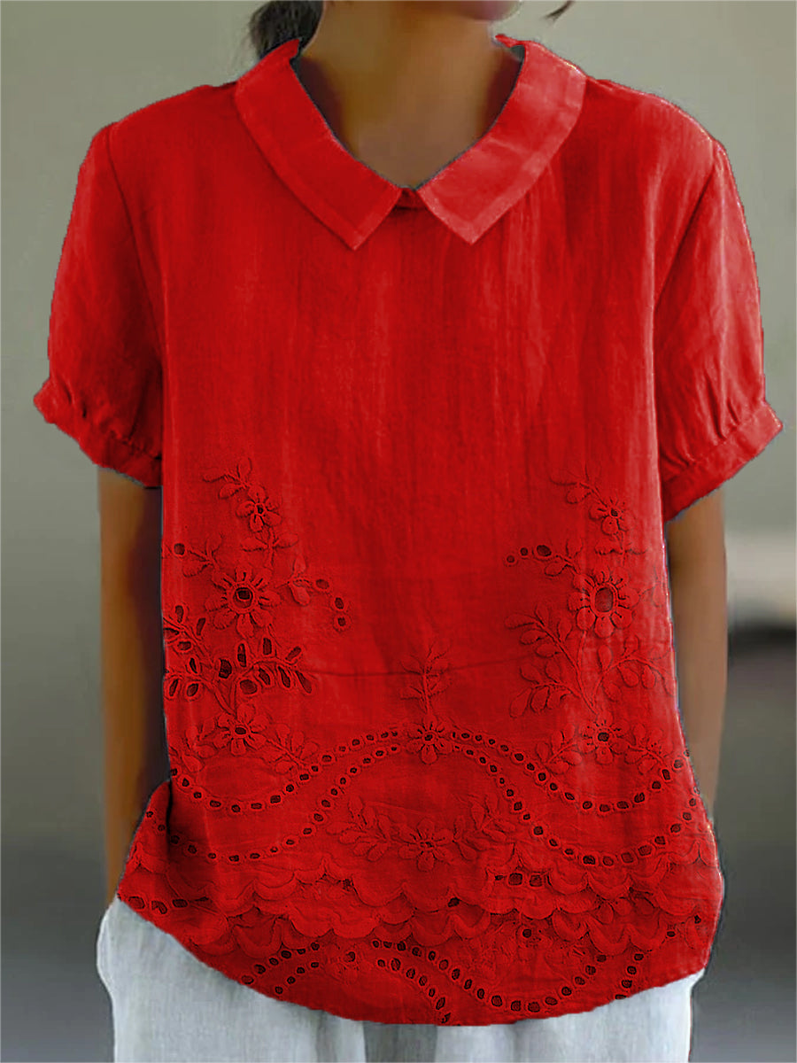 Monroe | Floral Embroidered Shirt