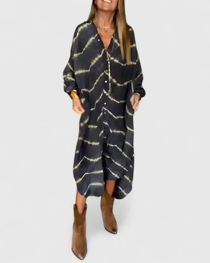Amelie™ | Elegant Boho Striped Maxi Dress Clara Monroe