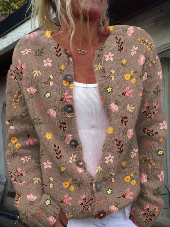 Amelie - Élégant Cardigan Floral