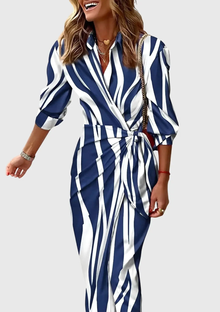 Everly™ | Elegant Wrap Dress with Print Clara Monroe