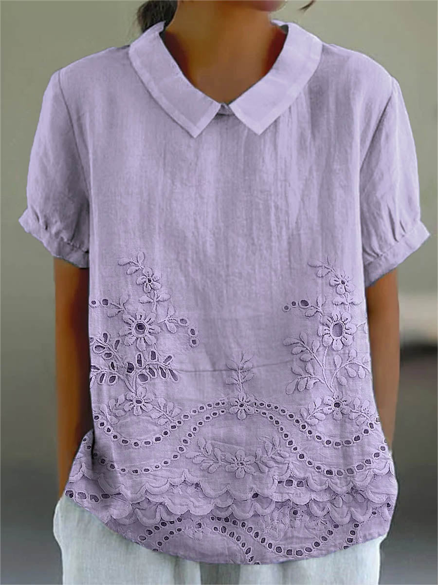 Monroe | Floral Embroidered Shirt