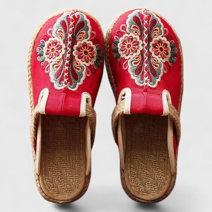 Marousse | Comfortable Handmade Floral Mules Clara Monroe