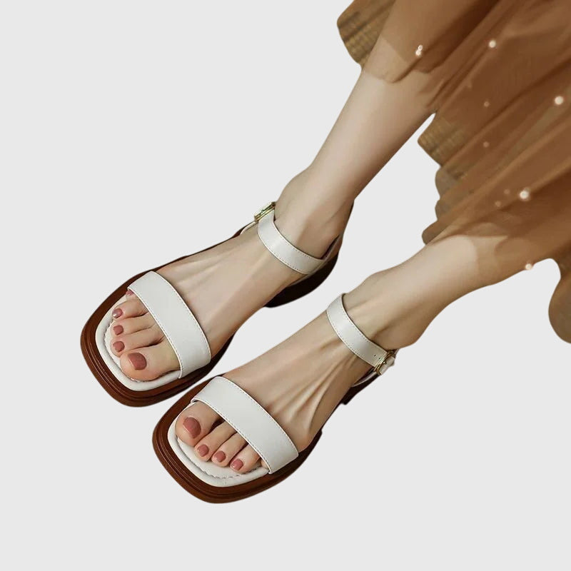 Celestia™ | Orthopedic Leather Sandals Clara Monroe