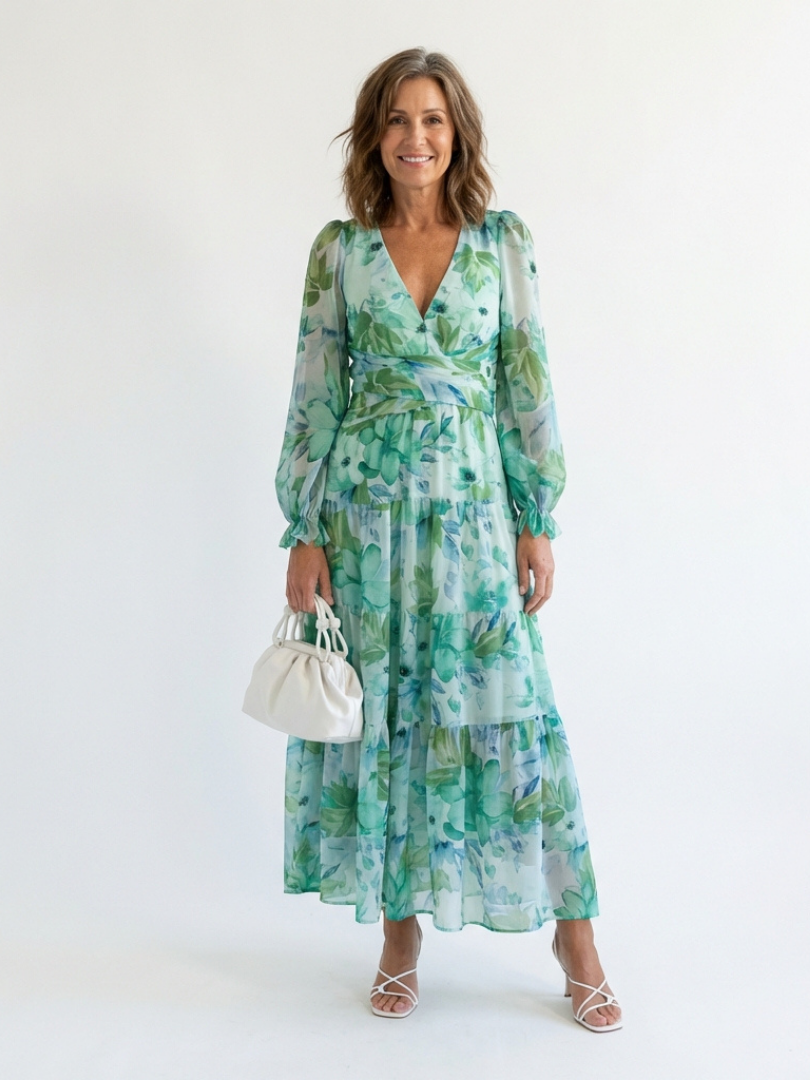 Althea | Long Sleeve Floral Maxi Dress Local Neighbours Sedona