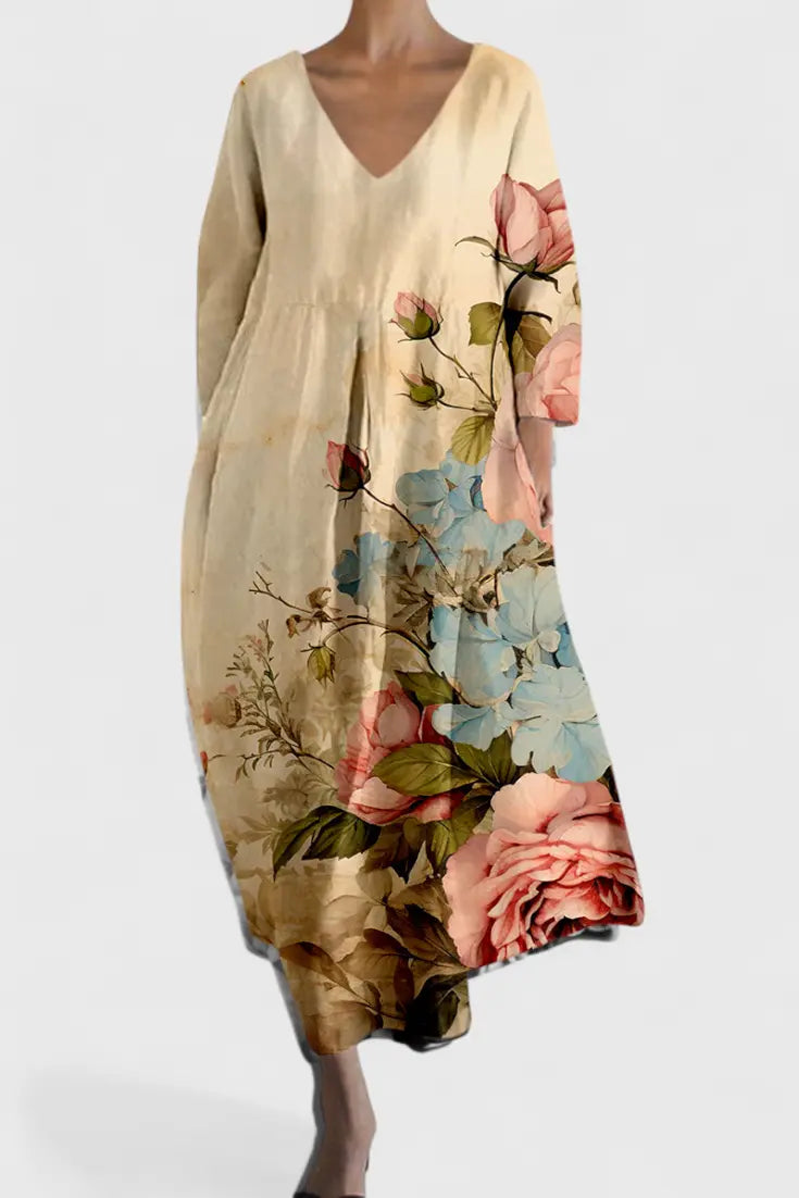 Isalinde | Comfortable V-neck Dress Clara Monroe