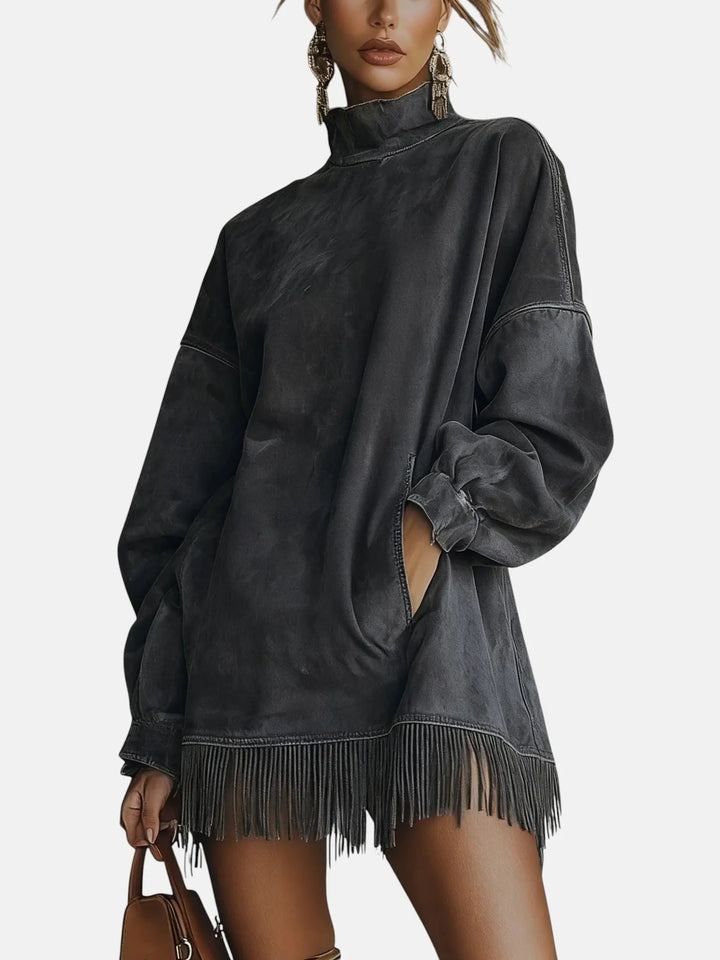 Sheri | Cozy Suede Fringe Dress Clara Monroe