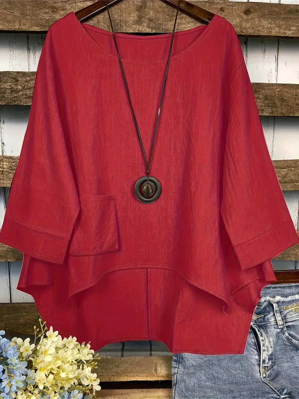 Liana - Blouse Asymétrique Décontractée