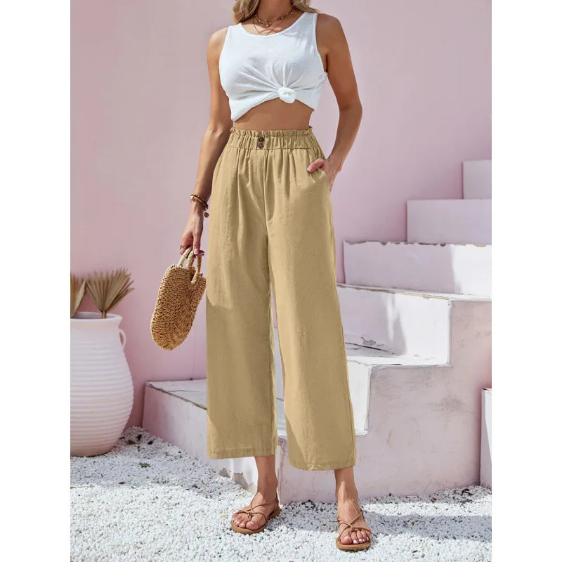 Soléa – Pantalon d’Été Lin-Coton