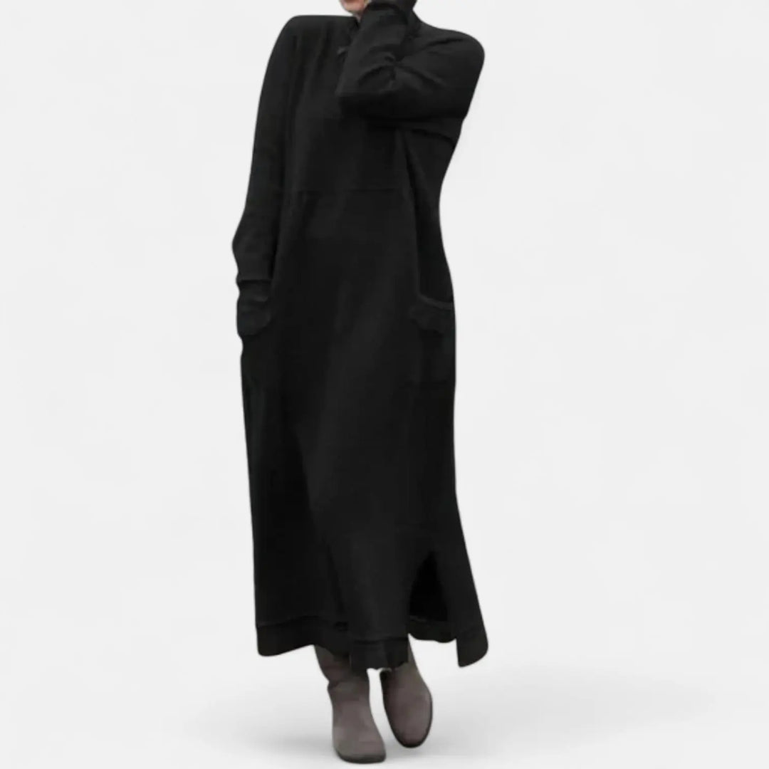 Mara Knitted Maxi Dress – Cozy Long Sleeve Oversized Winter Dress Clara Monroe
