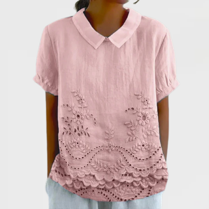 Monroe | Floral Embroidered Shirt