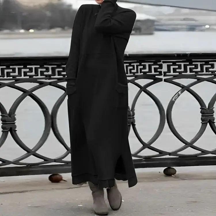 Mara Knitted Maxi Dress – Cozy Long Sleeve Oversized Winter Dress Clara Monroe