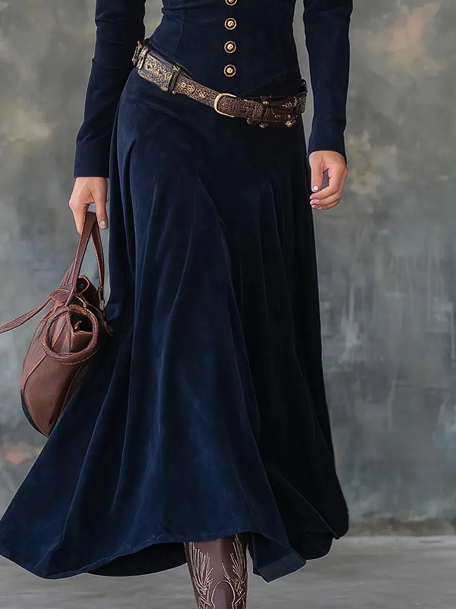 Milana | Long Suede Dress with Slit Clara Monroe