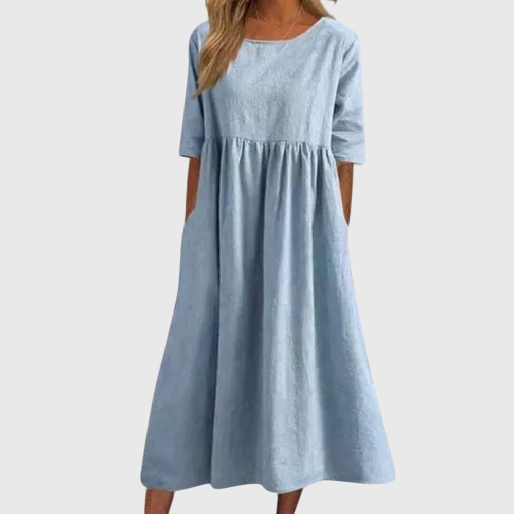 Haisley™ | Elegant Short-Sleeved Dress Clara Monroe