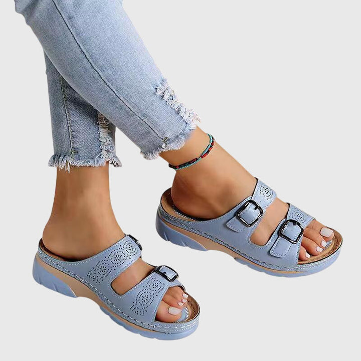 Diora™ | Orthopedic Leather Sandals Clara Monroe