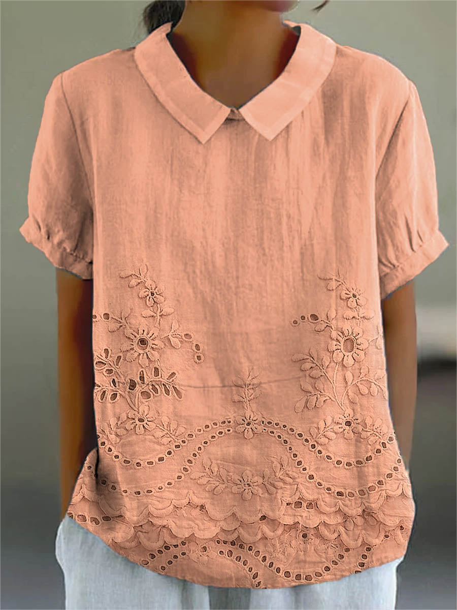Monroe | Floral Embroidered Shirt