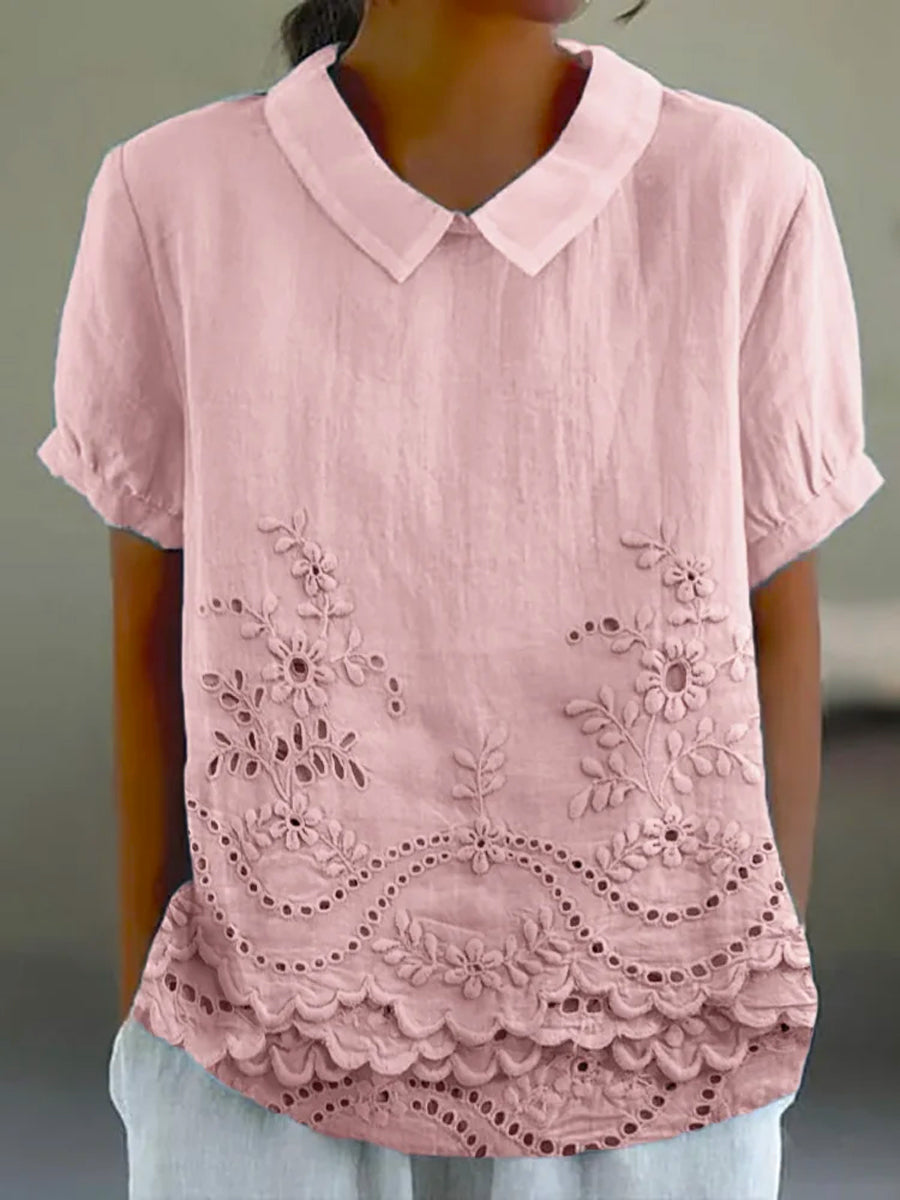 Monroe | Floral Embroidered Shirt