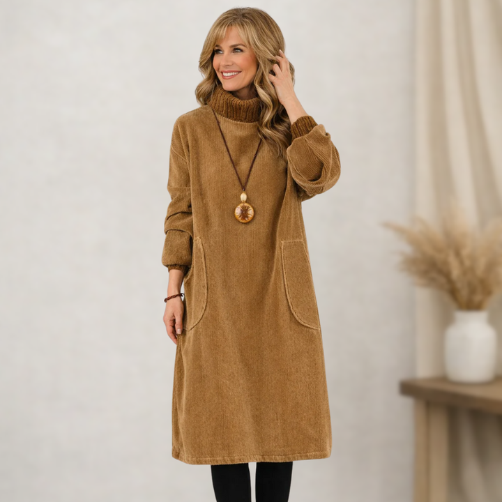 Jennie - Robe Midi Confortable Élégante