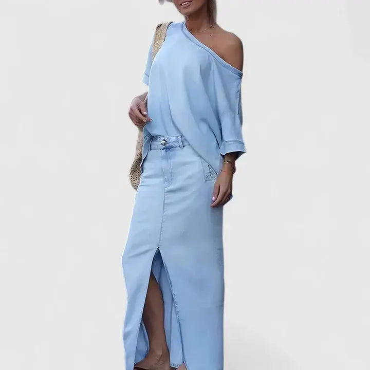 Averlynn | Elegant Maxi Skirt Set Clara Monroe