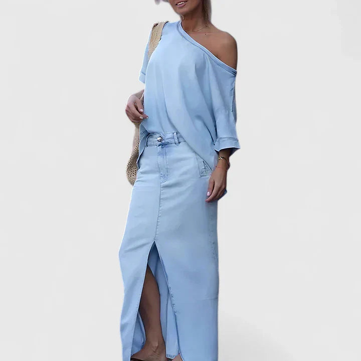 Averlynn | Elegant Maxi Skirt Set Clara Monroe