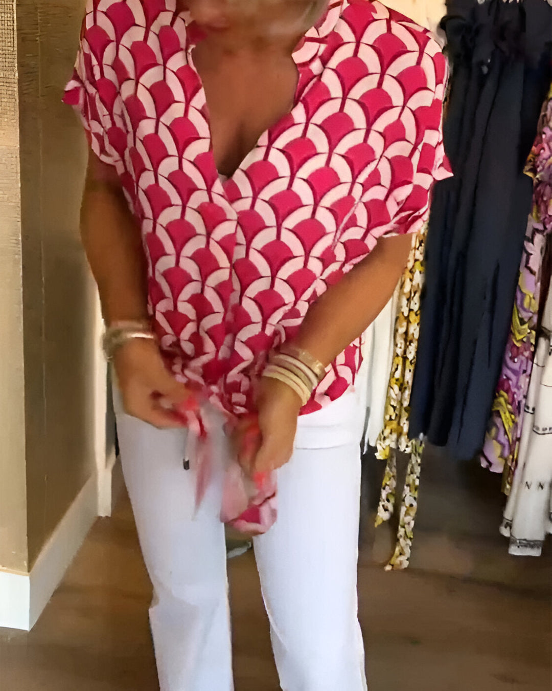 Elena - Haut Décontracté Imprimé