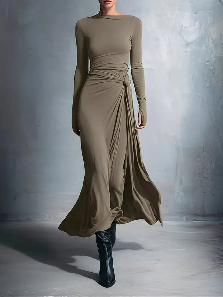 Naiara ❘ Maxi dress with side knot Clara Monroe