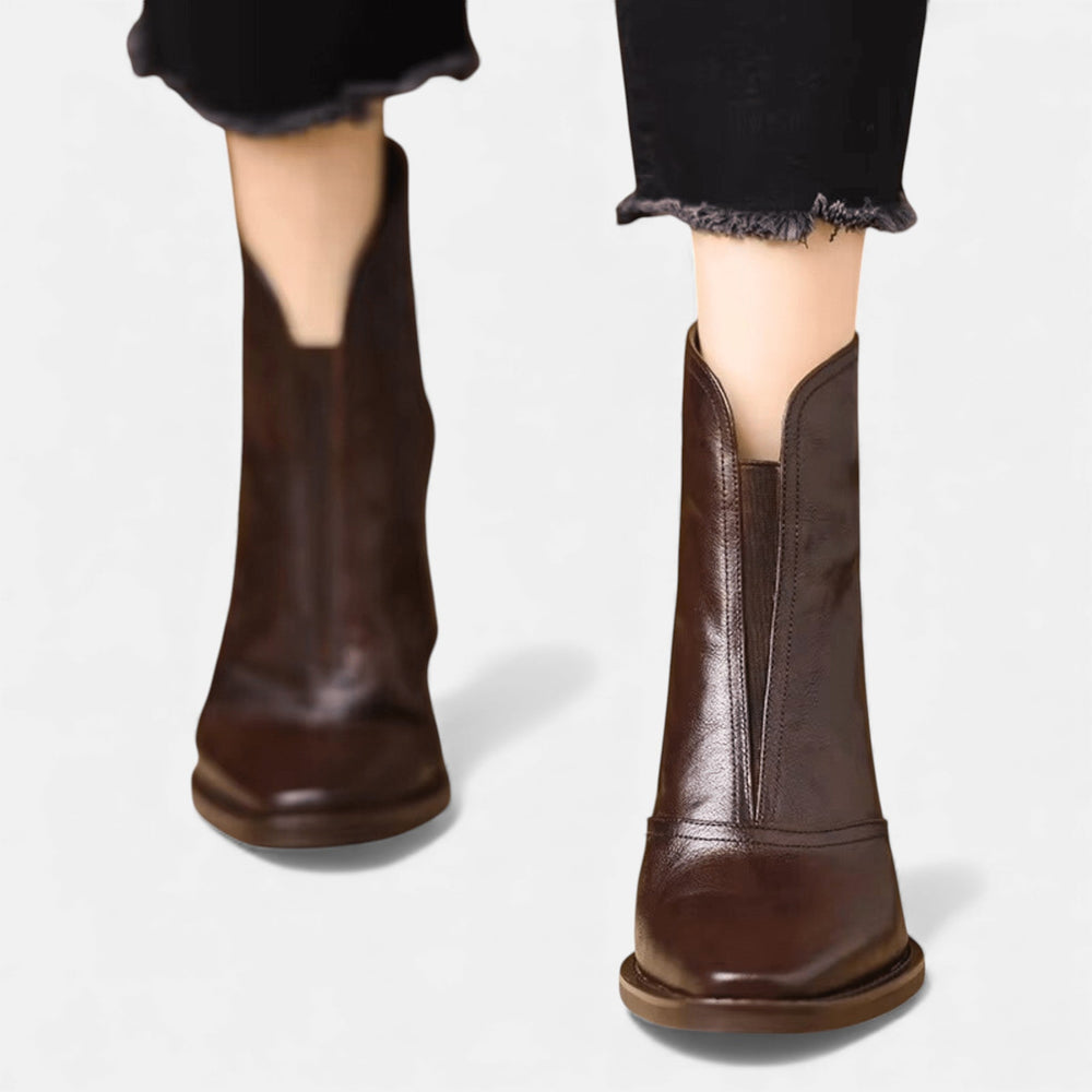 Claudia | Luxury Ankle Boots with Mid Heel Clara Monroe